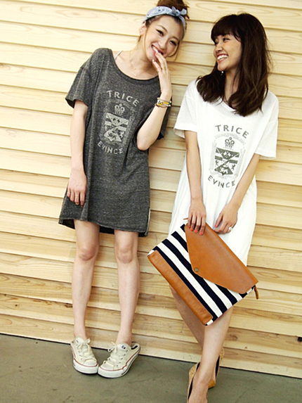 Ungrid【Casual】30/-TCﾈｯﾌﾟ天竺TRICE EVINCE Tee OP