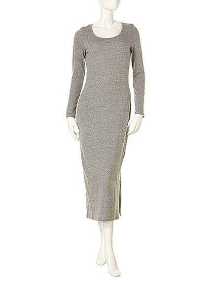 choosy chu【choosychu】スリットシンプルマキシワンピ