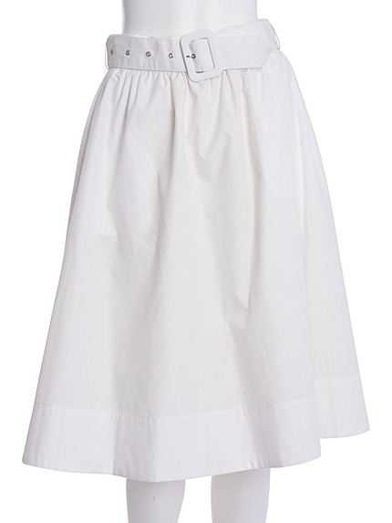 【FA】太ベルト付きミディ丈スカート