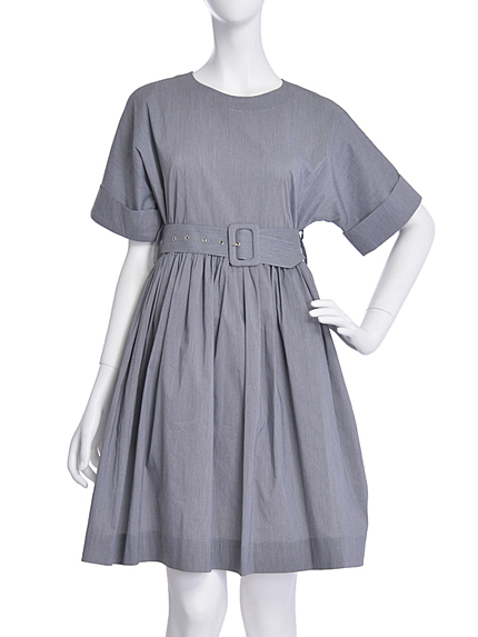 ベルト付フレアワンピース