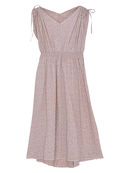 フラワープリントマキシワンピース