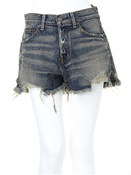 Ungridクラッシュショートデニム