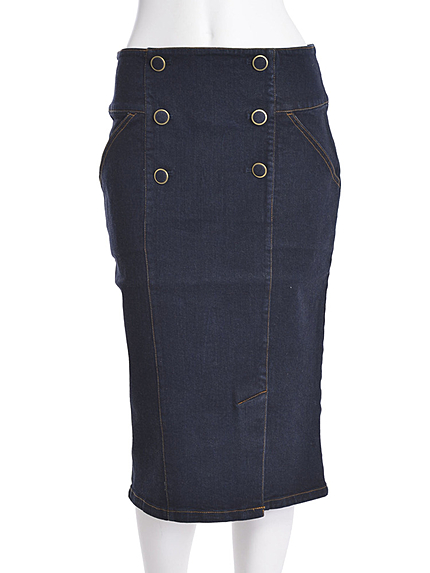 【R】デニムペンシルコクーンスカート