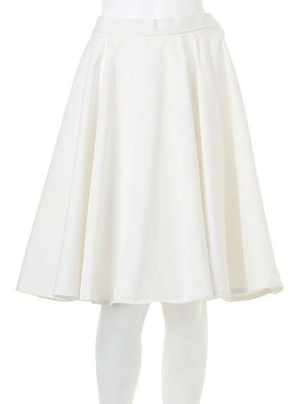 【W】カラーフレアスカート