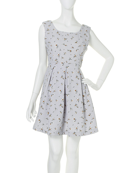 【dazzlin】スクエアネック花柄ワンピース