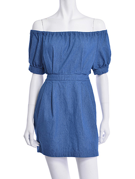 MERCURYDUO【DUO】 デニムオフショルOP