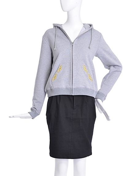 EVRIS裏毛ショートパーカー