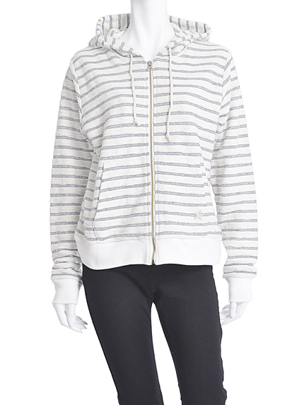 MERCURYDUO【DUO】 スラブボーダー裏毛パーカCS