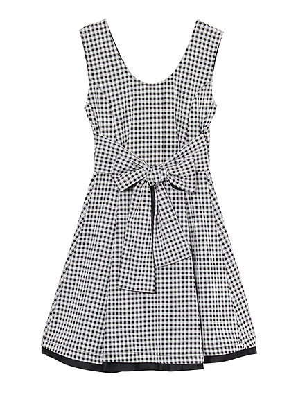 MERCURYDUO【DUO】 14AWギンガムチェックFrontリボンOP