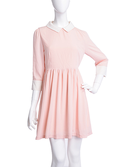 elianegigi【C】襟付きフレアーワンピ