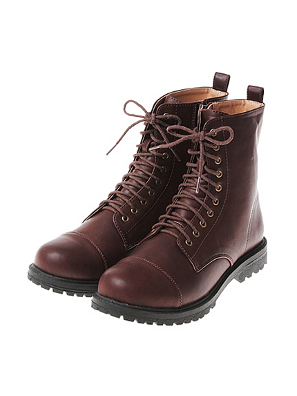 レースアップショートブーツ