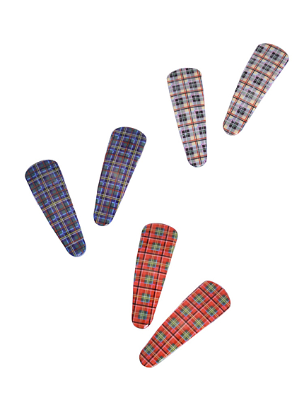 EMODAチェック柄ヘアピン