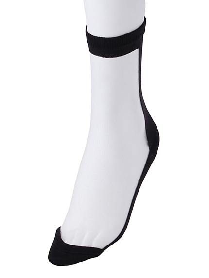 【LADY】ハーフシースルーソックス