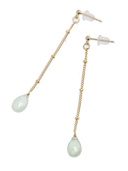 Ungridドロップストーンチェーンピアス