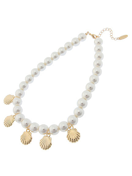 jouetie【CASUAL】BIGパールシェルネックレス