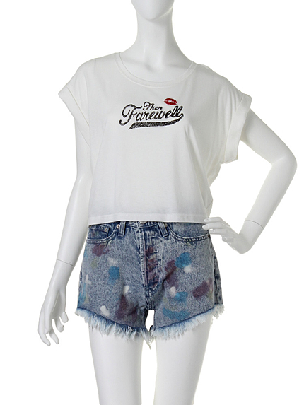 jouetieショート丈LIPロゴT