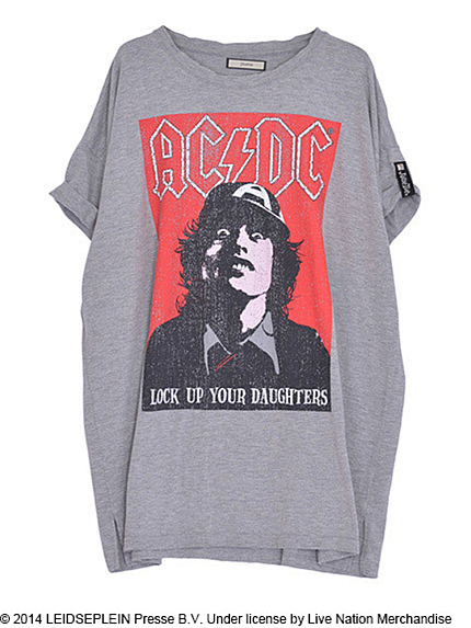 jouetie【CASUAL】AC/DCコラボBIGロックT