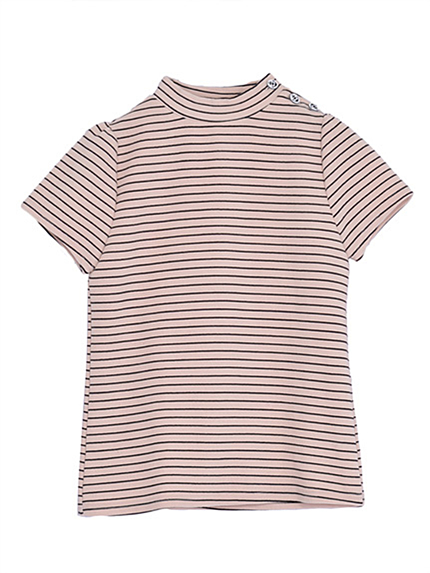 【LADY】ボーダーハイネックトップス