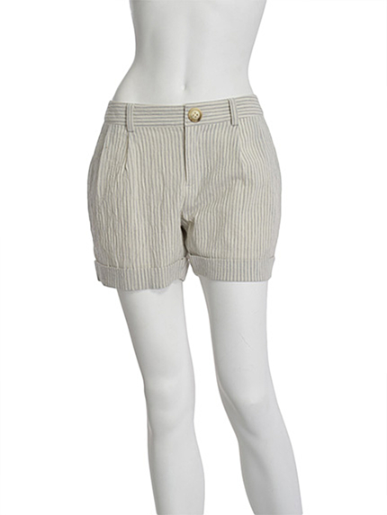 UngridリンクルストライプショートPT