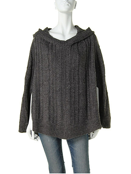 Ungridケーブルニットポンチョ