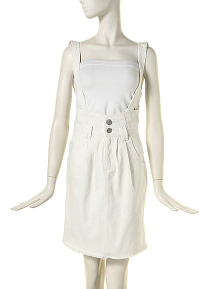 サス付きデニムタイトスカート