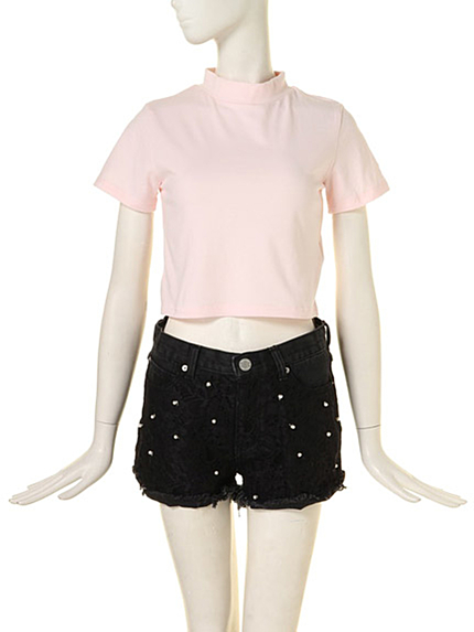 jouetie【BABY】ハイネックショート丈T