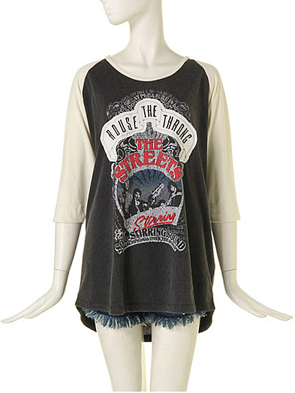 jouetie【CASUAL】ヴィンテージ風ロックT