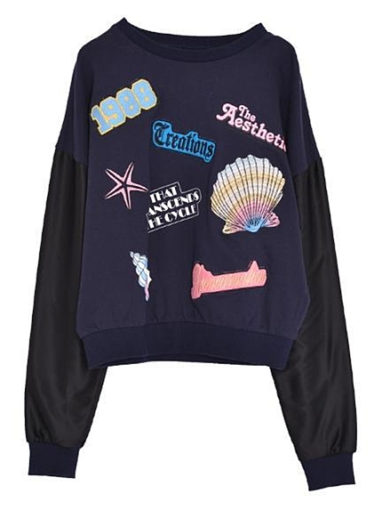 jouetie【CASUAL】刺繍ワッペン裏毛