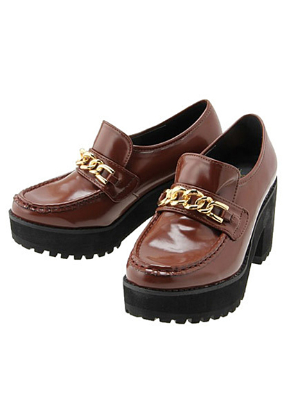 jouetie★チェーン厚底ローファー