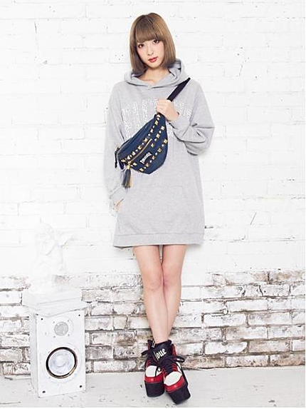 jouetie★THRASHERコラボコンビスタッズウエストBAG