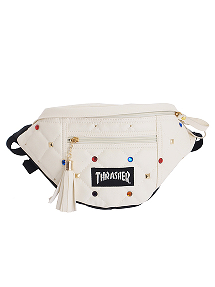 jouetie★THRASHERコラボ合皮キルトウエストBAG