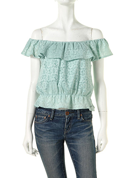 Ungridフリルカラーレースチュニック