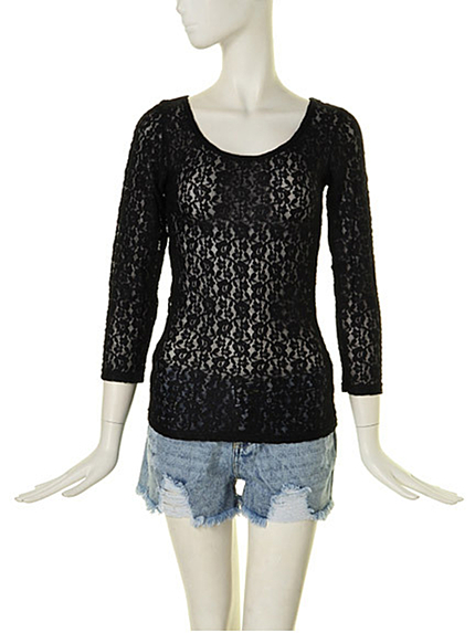 jouetieレースインナーT七分袖