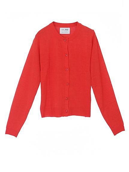 jouetieベーシック丸首カーディガン