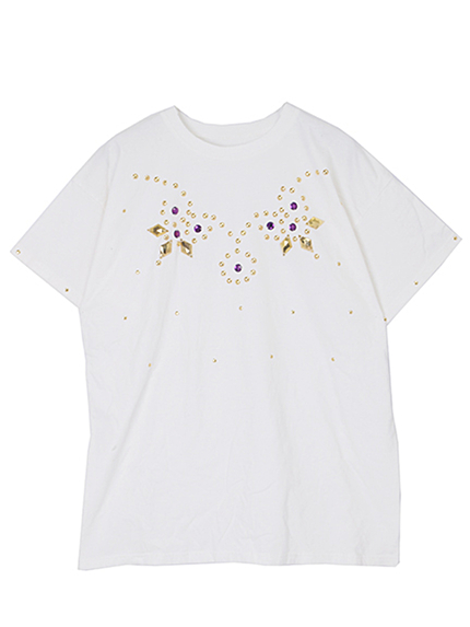 jouetie【CASUAL】カラービジューT