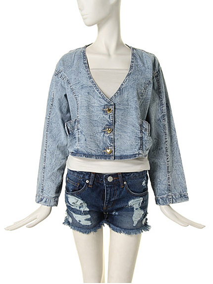 jouetie【GIRLY】WEB限定ケミカルデニムジャケット