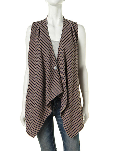 Ungridボーダー裏毛ベスト