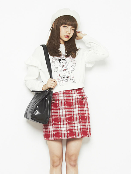 【girly】チェックミニスカート