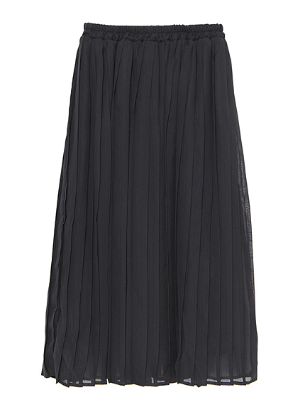 プリーツエアーミドルスカート