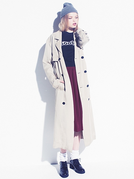 プリーツエアーミドルスカート