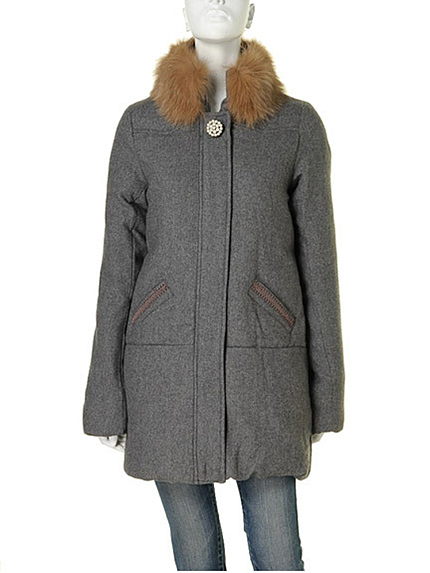 Ungridファー衿ツイードダウン