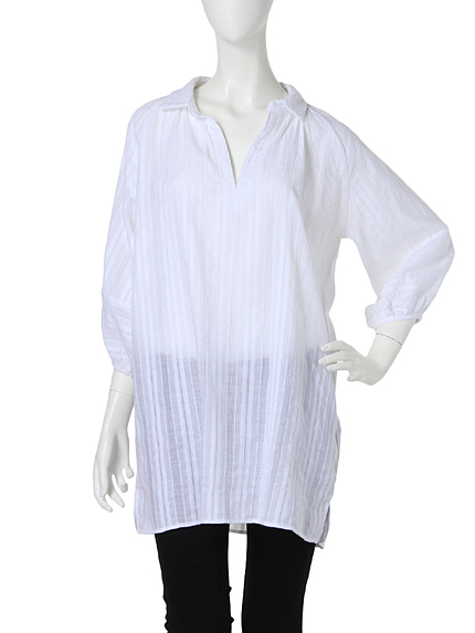 choosy chu【CB】すかしシャツチュニック