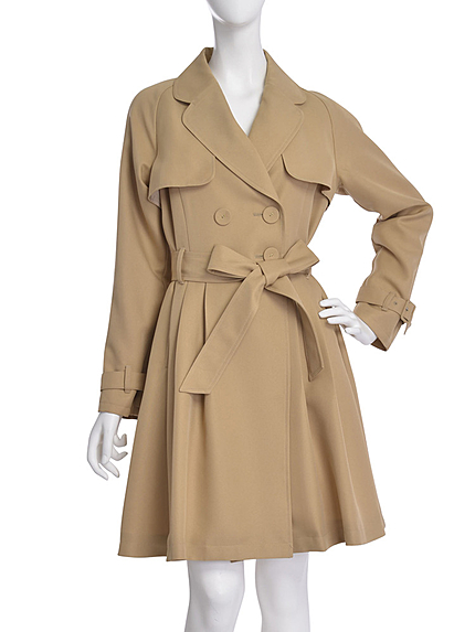 【W】タックトレンチコート