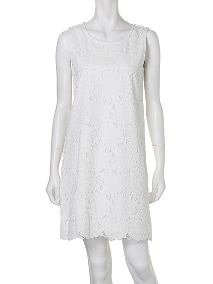 【DUO】 配色レーススカラワンピース