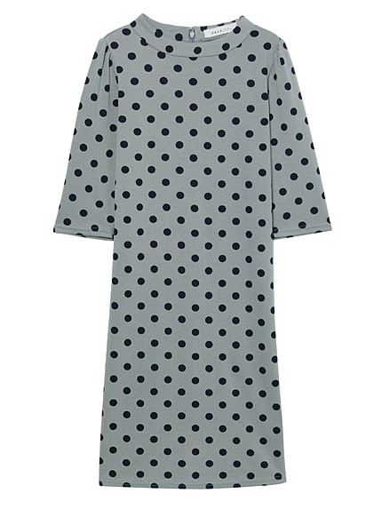 【R】ドットハイネックワンピース