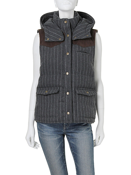 Ungrid【Men’s Like】ストライプダウンベスト