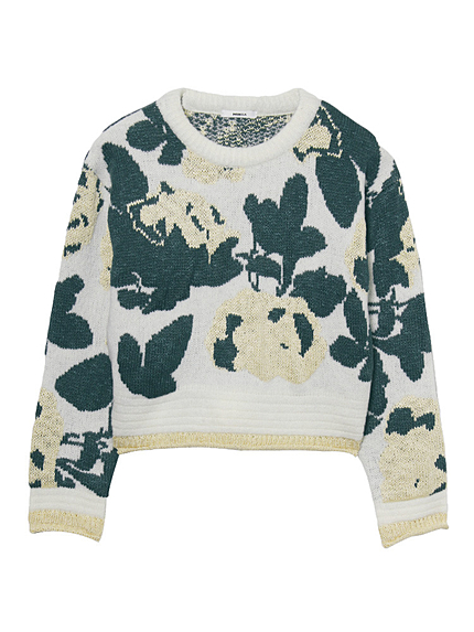 MURUA【FEMININE】winter rose ニットtops
