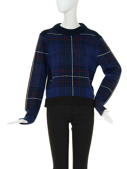 MURUA【CASUAL】チェックルージーニットtops