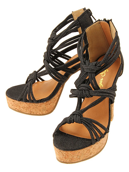 RUNWAY channel【sugar sugar】デニムラインストラップサンダル