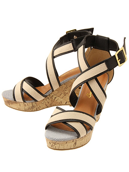 RUNWAY channel【sugar sugar】クロスストラップウエッジサンダル